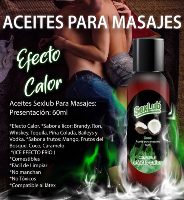 Aceite de Masaje Efecto Frío Sexlub Ice - Imagen 2